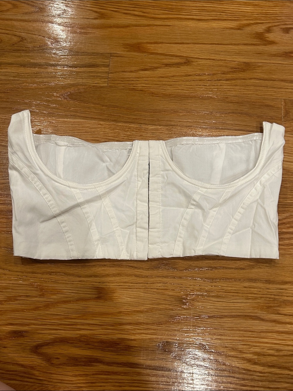 Princess Polly White Strapless hook and eye under bust Bustier Top 6 women’s